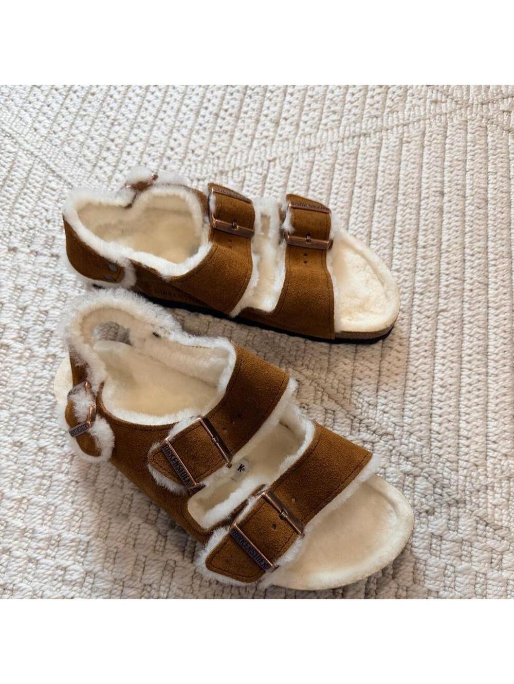 Birkenstock Milano Shearling Sandals - Picture 5 of 11